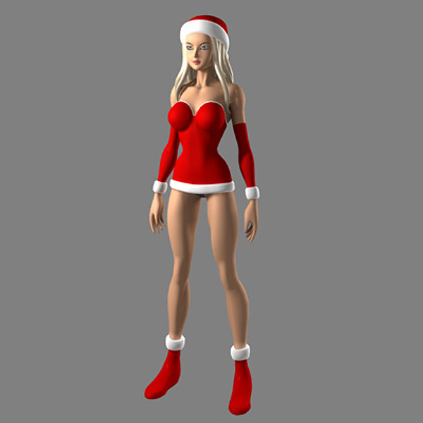 3d christmas girl model - santababe01.zip by tomwoof