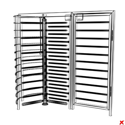 3d turnstile door model - Turnstile014.ZIP by Fworx