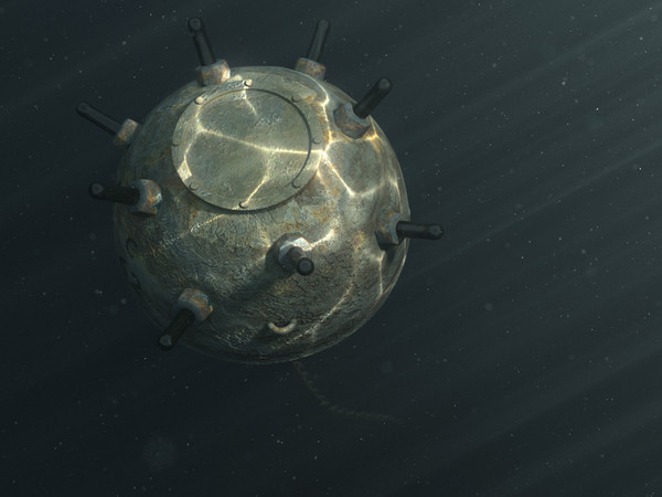 submarine 3d 3ds - Submarine Mine by bigtime3D