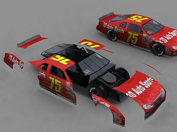 3d stockcar stock car model - Stockcar (nascar) GameReady by 3DAutosports
