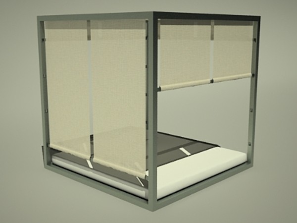 3d model four-poster bed - Four-poster bed 2 by fabelar