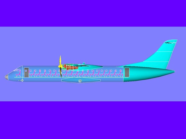 aircraft assembly 3d model - ATR-72-600 Turboprop .dwg or .dxf by RodgerSaintJohn
