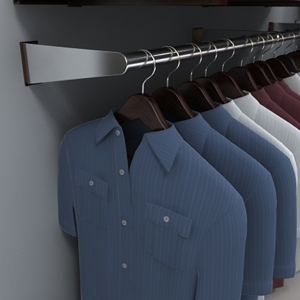 3d model of short sleeved shirt wall - short sleeved shirt wall by monkeyodoom