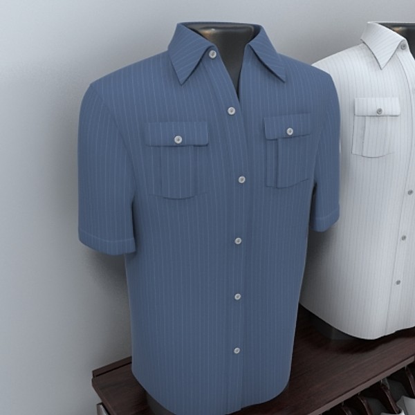 3d model of short sleeved shirt wall - short sleeved shirt wall by monkeyodoom