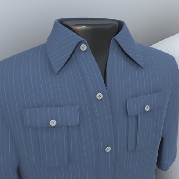 3d model of short sleeved shirt wall - short sleeved shirt wall by monkeyodoom