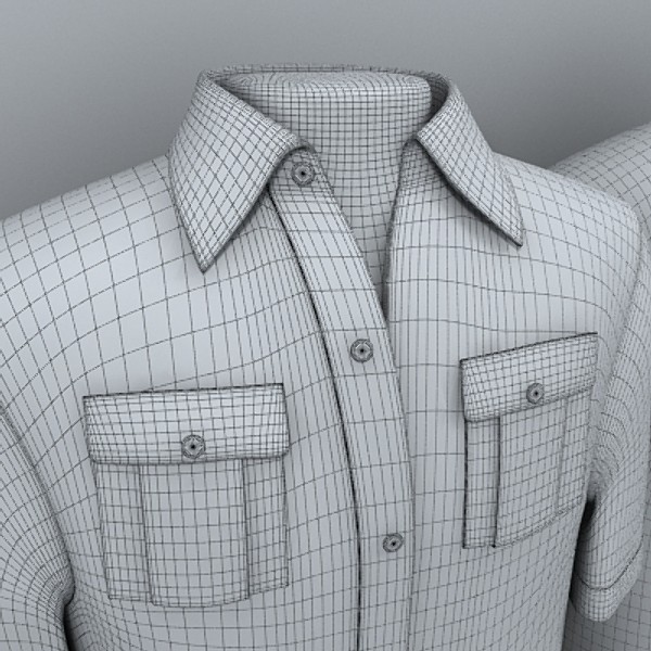 3d model of short sleeved shirt wall - short sleeved shirt wall by monkeyodoom