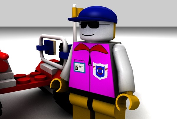 3d model lego car driver set - Lego Car and Driver Model Set by MattTrout