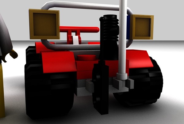3d model lego car driver set - Lego Car and Driver Model Set by MattTrout