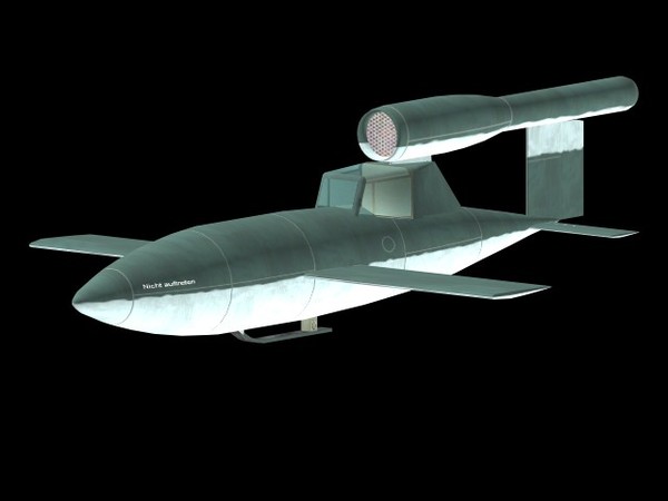 3ds max fieseler fi 103 reichenberg - Fieseler Fi 103 Reichenberg + V1 rocket by FangioDesign