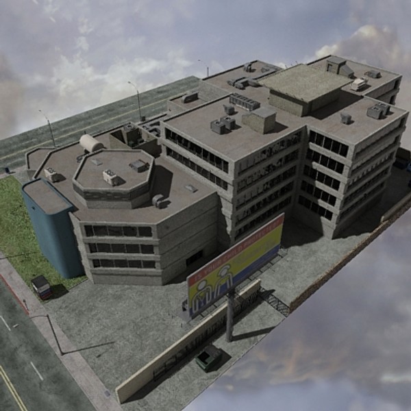 3d hospital lights building - Hospital by dastolidigital