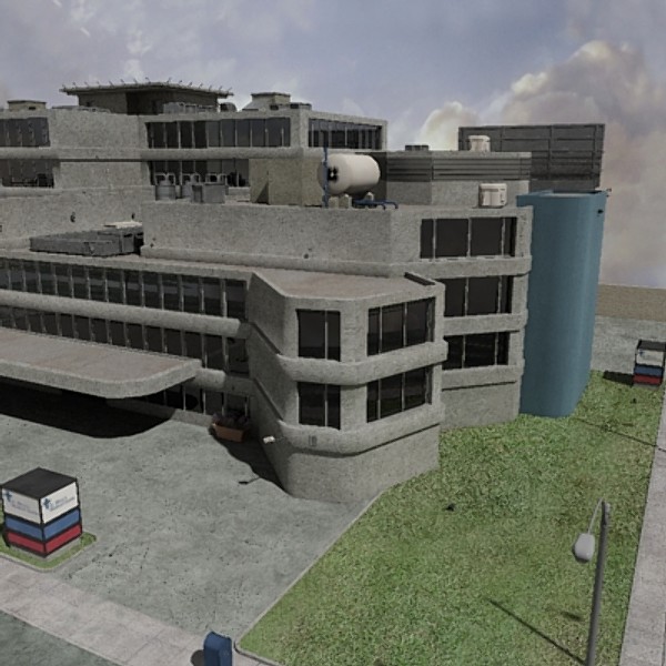 3d hospital lights building - Hospital by dastolidigital