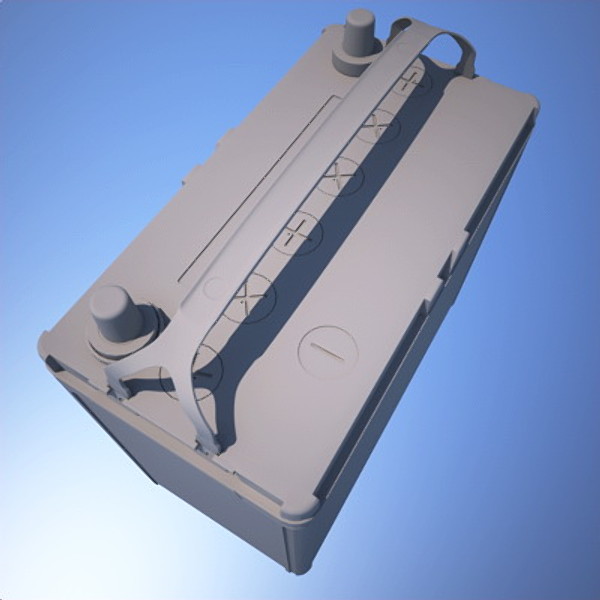 3d car battery - Car battery by deemas