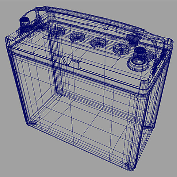 3d car battery - Car battery by deemas