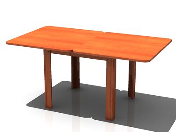 3d model of folding kitchen table - folding table by ultraspek