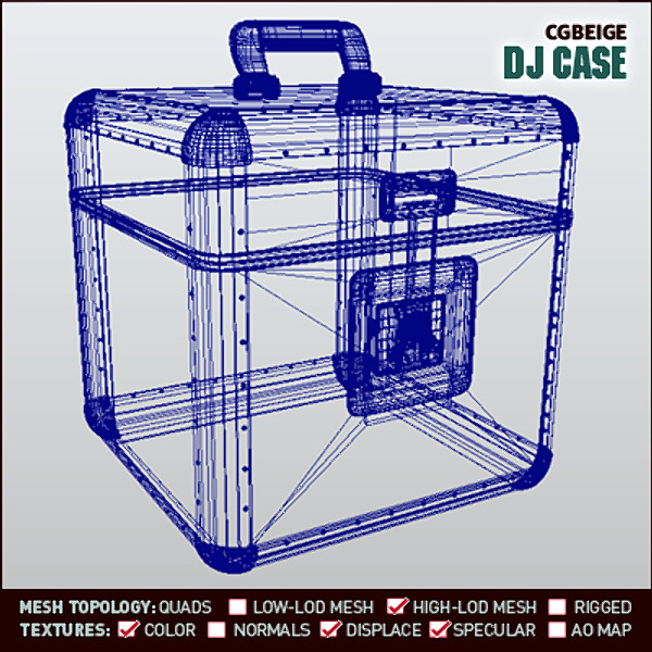 lp dj case records obj - DJ Record Case by cgbeige