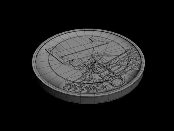 3d model euro coin - 1EURO coin by copic_marco