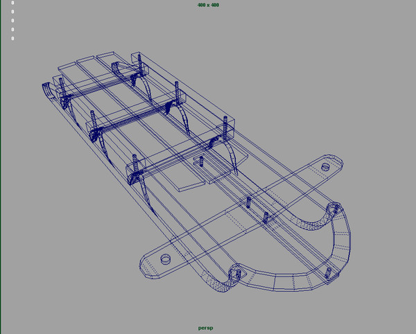steel runner sled obj - Steel Runner Sled by My3DGuy