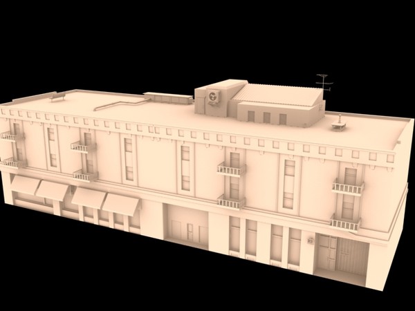 3d building offices shops - Quality Classic Downtown Building by Redafvir