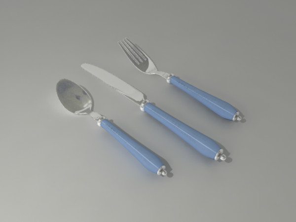 fork knife spoon obj - Fork Knife Spoon... by toRigOrNotToRig