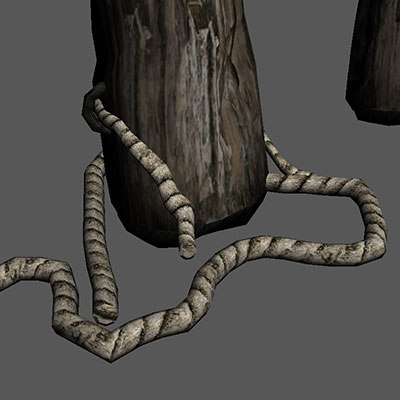 wooden pile trunk prisoners 3d max - Wooden pile TRUNK (for prisoners) by radoxist