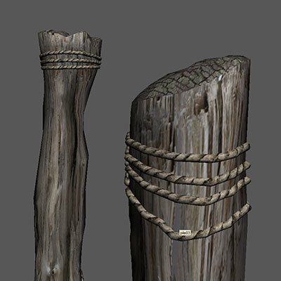 wooden pile trunk prisoners 3d max - Wooden pile TRUNK (for prisoners) by radoxist