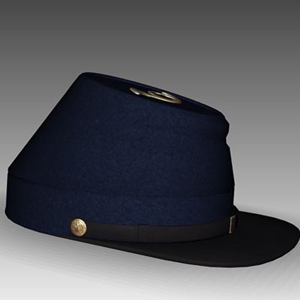civil war union infantry 3d model - Civil War Union Infantry Kepi by mostlysquare