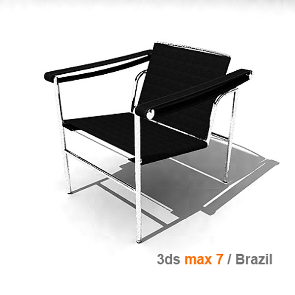 design le corbusier sling chair 3d max - le corbusier lc1 by lajhar