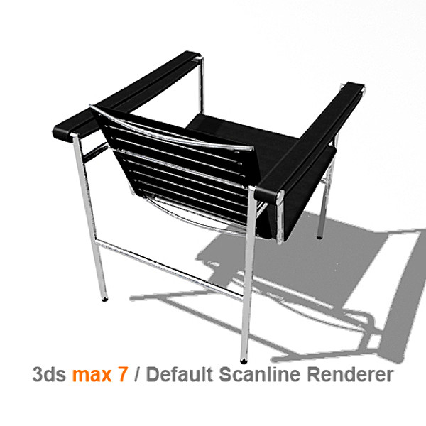 design le corbusier sling chair 3d max - le corbusier lc1 by lajhar