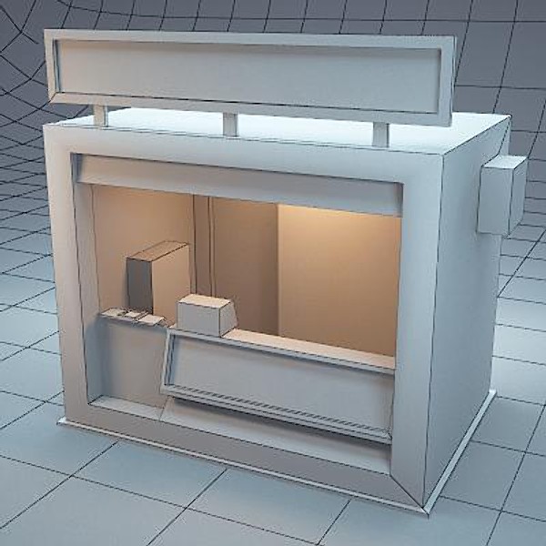 3d model of icecream shop park - IceCream Shop by Stubborn3D