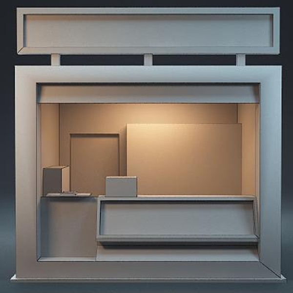 3d model of icecream shop park - IceCream Shop by Stubborn3D