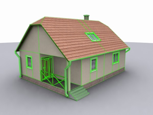 family 3d model - house_lowpoly12finished.max by Animuss
