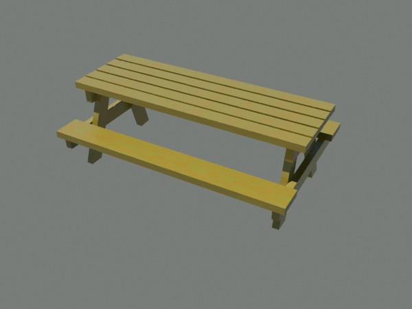 picnic table x - picnic table.max by Animation Anchor Line