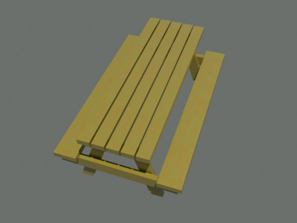 picnic table x - picnic table.max by Animation Anchor Line