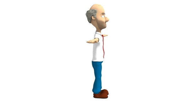 3d rigged cartoony old man - Cartoony Old Man... by The 3D Buddha