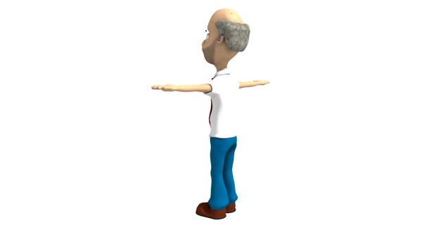 3d rigged cartoony old man - Cartoony Old Man... by The 3D Buddha