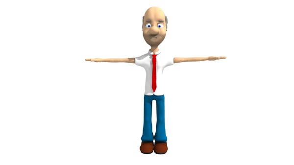 3d rigged cartoony old man - Cartoony Old Man... by The 3D Buddha