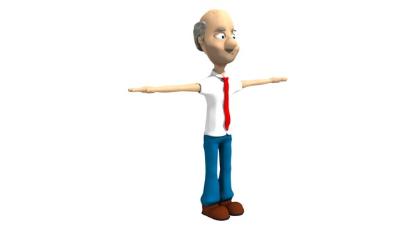 3d rigged cartoony old man - Cartoony Old Man... by The 3D Buddha