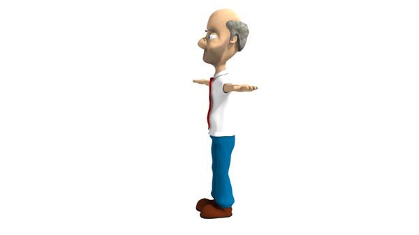 3d rigged cartoony old man - Cartoony Old Man... by The 3D Buddha