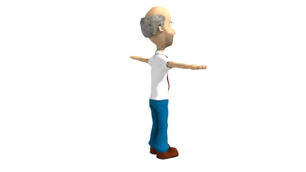 3d rigged cartoony old man - Cartoony Old Man... by The 3D Buddha