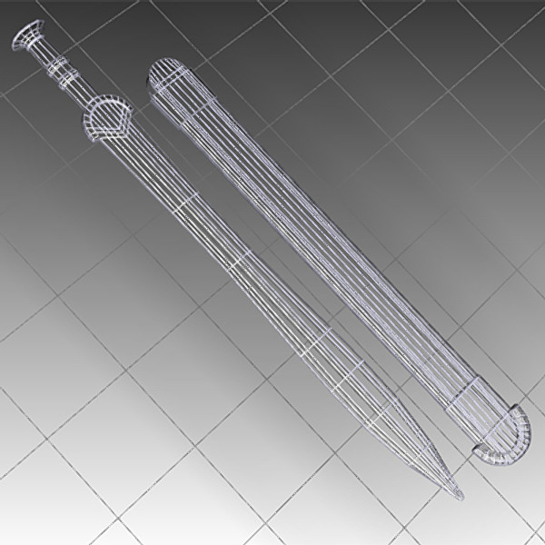 greek sword 3d model - Greek Sword by mostlysquare