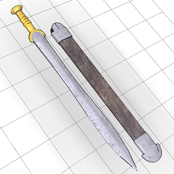greek sword 3d model - Greek Sword by mostlysquare