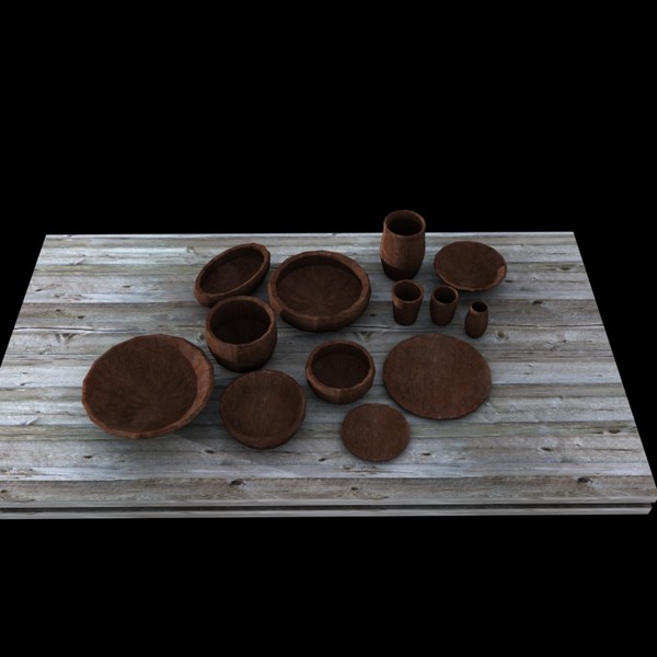 table set pack 3d max - Low Poly Table Set Model Pack by Game Model Creations