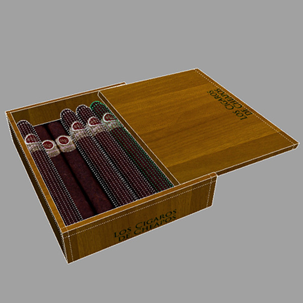 3d box cigars - Box of Cigars by My3DGuy