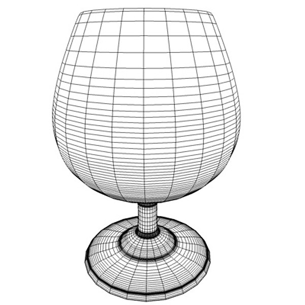 cognac glass liquid 3d model - Cognac Glass by Whong