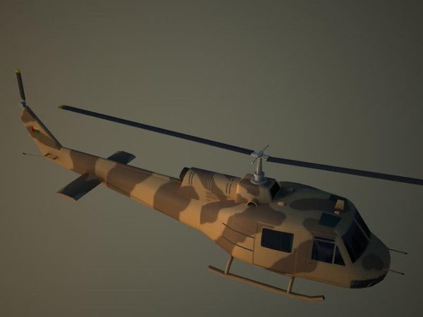 3ds max uh-1 iroquois helicopter single - UH-1 Iroquois by Alexander Miller