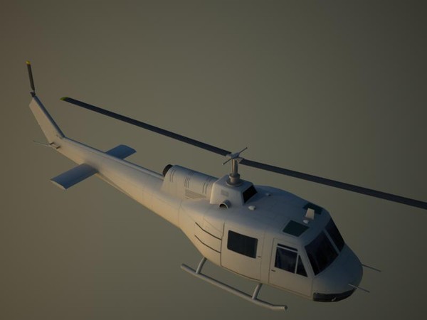 3ds max uh-1 iroquois helicopter single - UH-1 Iroquois by Alexander Miller