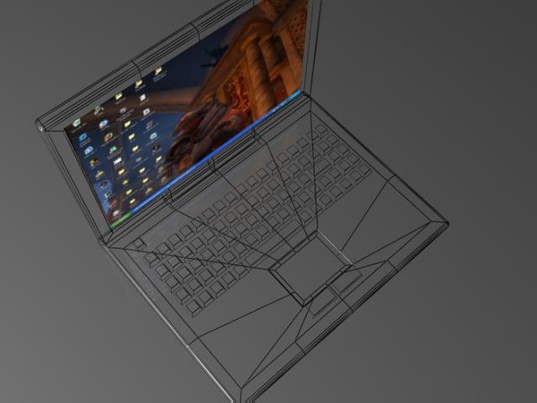 3d model laptop scene - Laptop by Sephar3D
