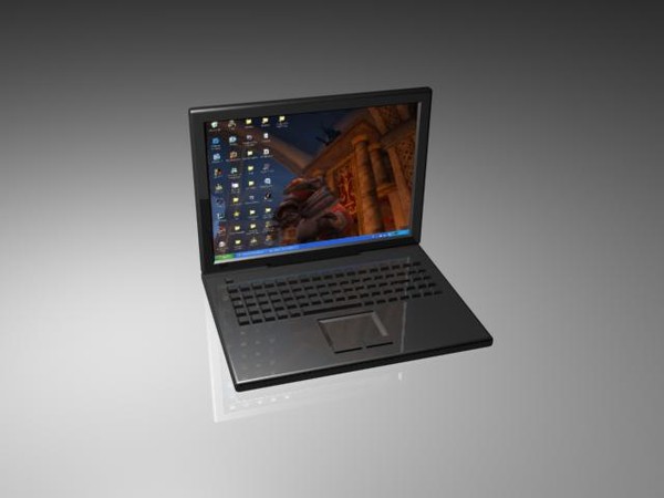 3d model laptop scene - Laptop by Sephar3D