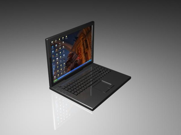 3d model laptop scene - Laptop by Sephar3D