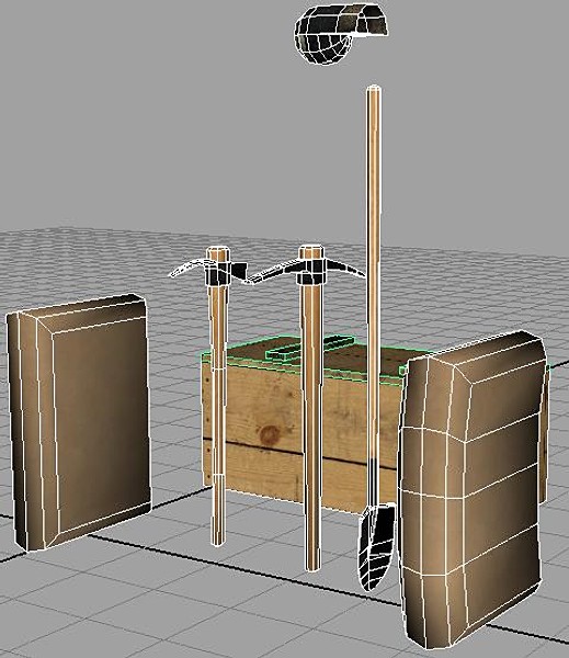 crate set modeled 3d model - Tool Models Set.mb by Shinji246